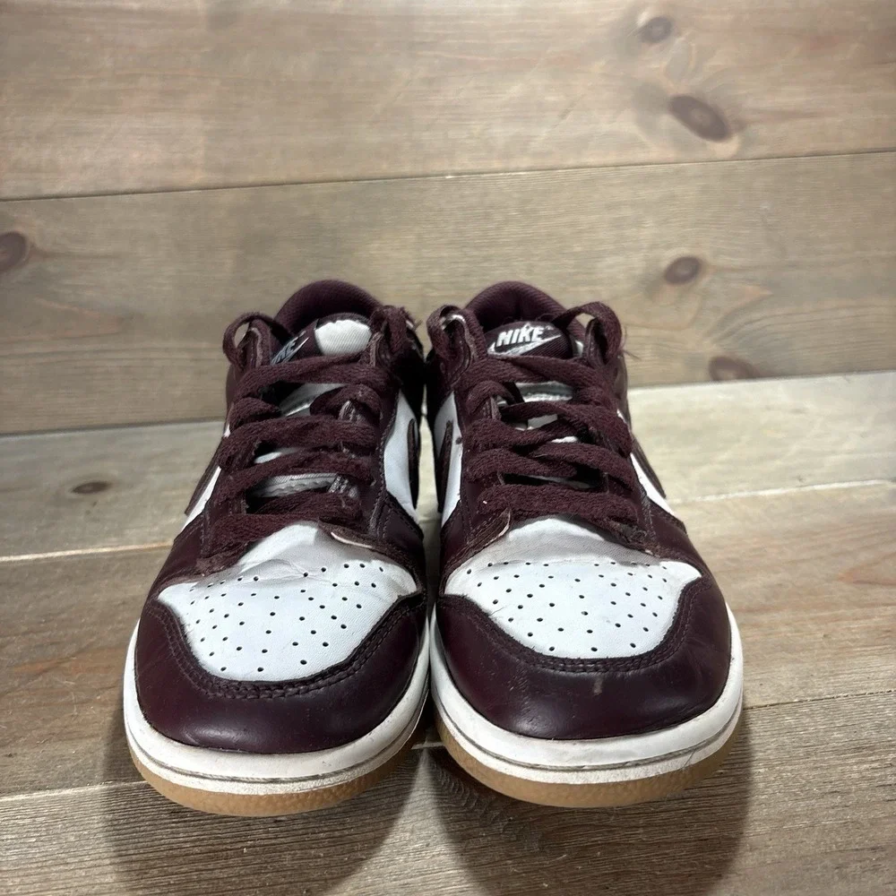 nike dunk low kids youth size 4.5 Y shoes maroon comfort athletic sneakers